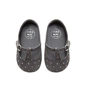 [EU17-18/0-6m] Zara Mini Leather Polka Ballerina